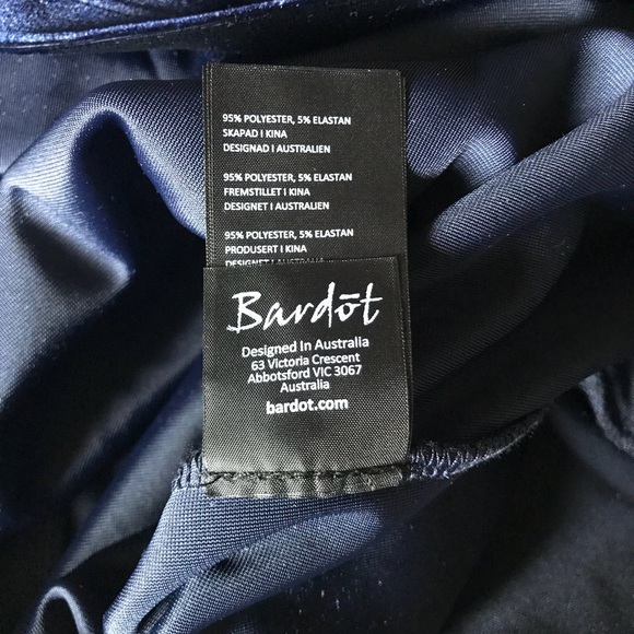 New Bardot Navy Crushed Velvet Tank Dress - Picture 8 of 8